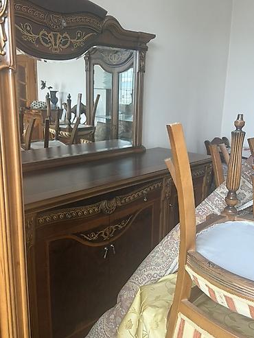 qab qaşiq: Klassik üslubda taxta qonaq otağı mebel dəsti - Material: keyfiyyətli — 6