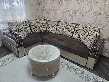 qedimi masa: Künc divan dəsti - Model: L-şəkilli künc divan - Rənglər: bej-krem — 1