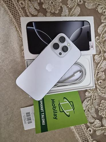 iphone qutu: IPhone 16 Pro, 128 GB, Ağ, Zəmanət — 1