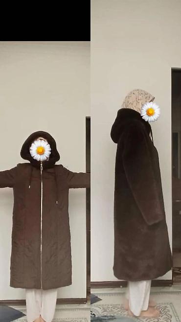 Шуба, Длинная модель, С капюшоном, 2XL at lalafo.kg Шуба, Длинная модель, С капюшоном, 2XL