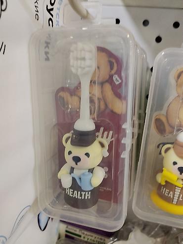 детская щетка: Детская зубная щётка с держателем-игрушкой «Мишка HEALTH» - Насадка с — 1