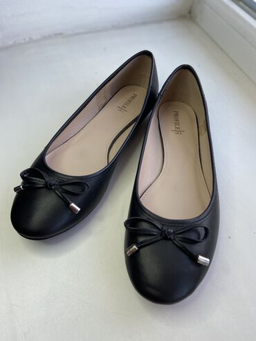 балетки туфли: Туфли 38, цвет - Черный