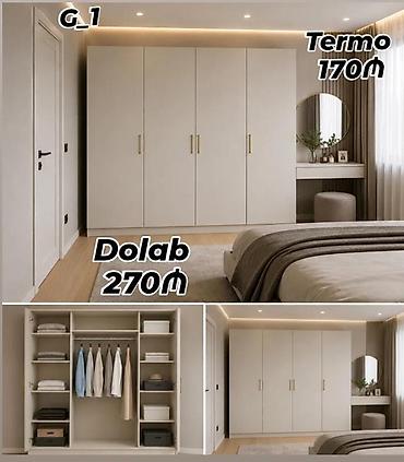guzgu termo: Müasir yataq otağı üçün minimal dizaynlı mebel dəsti. - 4 qapılı — 1