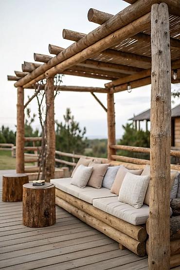 Sifarişlə digər bağ mebeli: Açıq məkan üçün taxta pergola - İstifadə sahəsi: həyət, bağ, teras — 6