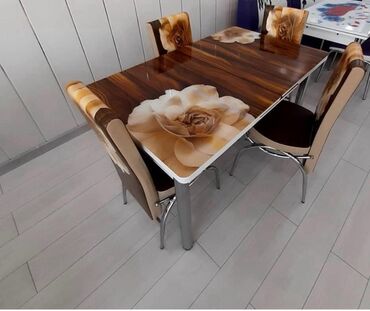 Masa və oturacaq dəstləri: Mətbəx üçün, Yeni, Açılan, Dördbucaq masa, 4 stul — 9