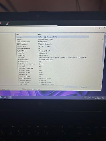 HP: HP noutbuk Xüsusiyyətlər: - Ekran: 15.6" (mat panel), HD - Prosessor — 5