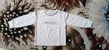 детская футболка: Детский топ, рубашка, цвет - Белый, Новый