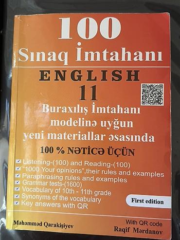 Testlər: Məhsul: “100 Sınaq İmtahanı – English 11” hazırlıq kitabı Təsvir: - — 1
