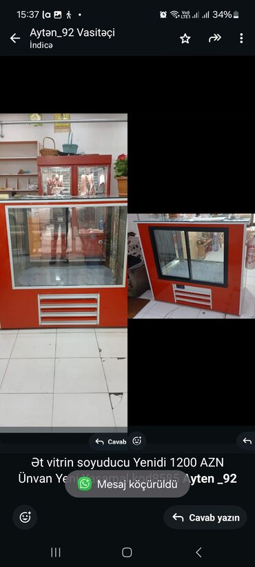 Divan və kreslo dəstləri: Ət vitrin soyuducu Yenidi 1200 AZN Ünvan Yeni Yasamal kod8585 *Ayten