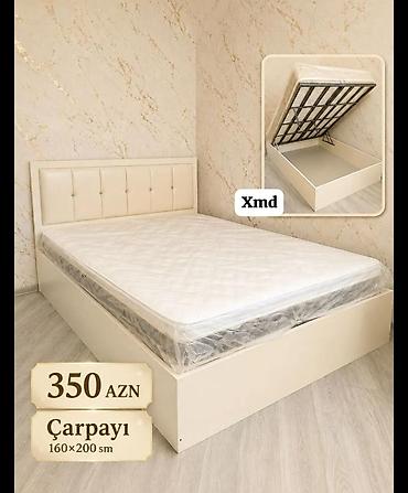 mebel evi: Çarpayı – 160×200 sm, XMD mexanizmi ilə - Rəng: krem/ivory tonlarında — 1