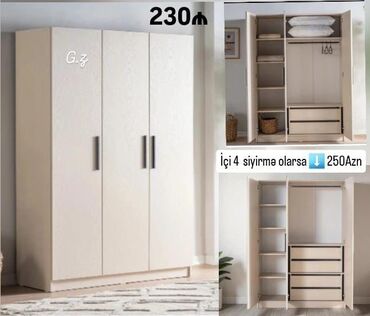 Dolablar: Yeni, 3 qapılı Düz dolab, Şifonyer