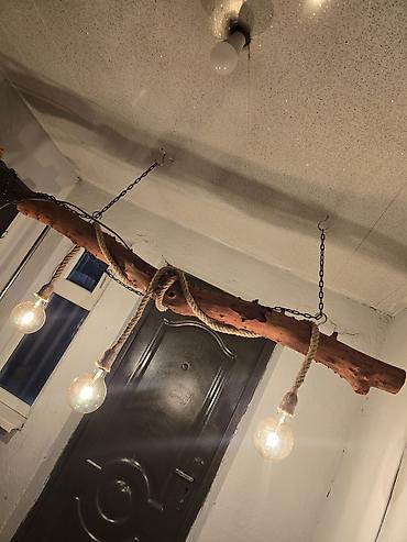 Люстры: Люстра из дерева Подвесной светильник в стиле лофт/рустик из массива — 7