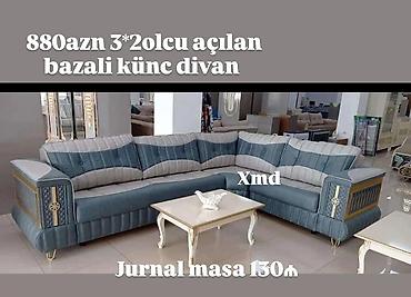 kunc divanlar ucuz: Künc divan, Qonaq otağı üçün, Bazalı, Açılan — 1