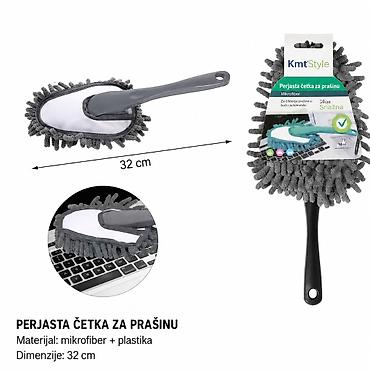 KMT Chenille ljubavna četka siva 3280228 Praktična perjasta četka za