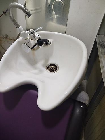 can eti: Salon üçün saç yuma kreslosu və lavabosu - İnteqrə edilmiş keramik — 2