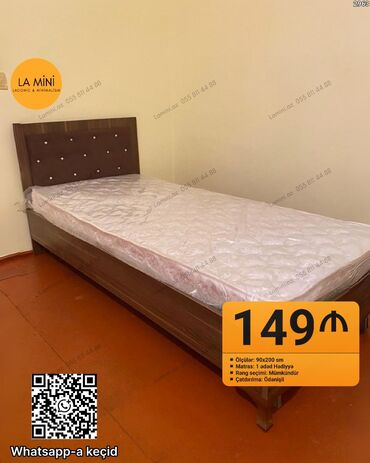 beşik transformer: Yataq çərçivəsi və matras dəsti - Ölçülər: 90x200 sm - Başlıq: yumşaq