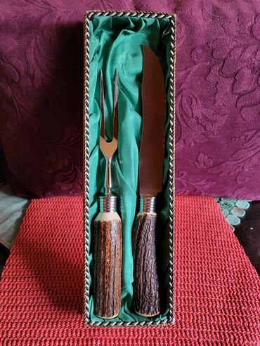 Noževi: Set nov za secenje mesa rosfraj italijanski 70te. Set za secenje — 1