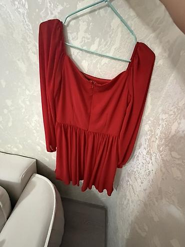 Qırmızı rəngli mini don - Stil: romantik/klasik siluet, yuxarı lalafo.az -da Qırmızı rəngli mini don - Stil: romantik/klasik siluet, yuxarı