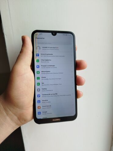 ikinci el telefonlar: Huawei Y7, 32 ГБ, цвет - Черный, Две SIM карты, Face ID, Сенсорный