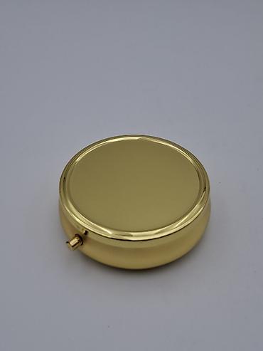 gold: Компактный органайзер‑таблетница с круглым металлическим корпусом — 2
