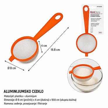 KMT aluminijumsko cedilo sa drškom – Kmt Style - Namena: ceđenje