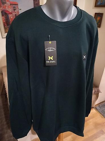 cena kaputa: Veliki muski pamucni duks No Copy u broju 6XL Zeleni. Veliki model — 3