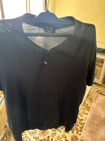Вилки: Мужское поло, Massimo Dutti, L (EU 40), цвет - Синий