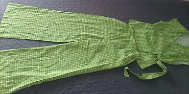 spavaćice h: Dvodijelni ženski komplet – top na preklop i široke pantalone - — 3