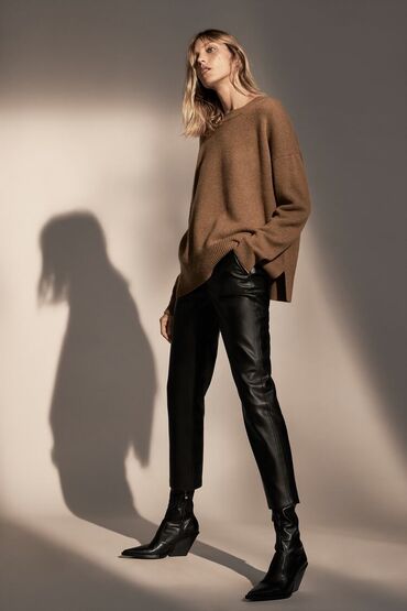 брюки женские бишкек in Кыргызстан | БРЮКИ: Классные кожаные брюки zara. Качественные и стильные. Эко-кожа