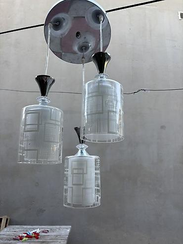 gizli işıq tavan: Çılçıraq, 3 lampa, Metal — 1