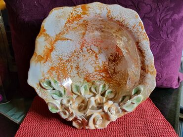 Kuhinjski setovi: Set nov rucni rad iz 80ih. pepeljara i cinija. Rucni rad. rucno — 12