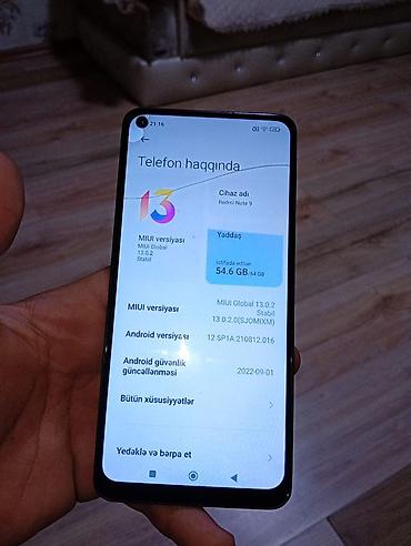 telefonlar xiomi: Redmi Note 9, 64 GB, Barmaq izi — 1