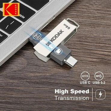 кабель usb зарядки: Flash kart 64 GB, USB 3.2, Yeni