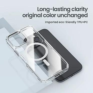 Maske i futrole za telefone: Futrola NILLKIN Nature Pro Magnetic za iPhone 16 Pro (6.3) bela. Uz — 7