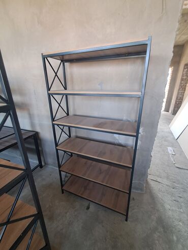 Книжные полки: Металлическая - Тип: Стеллаж - Стиль: Лофт/Индустриальный - Материал — 14