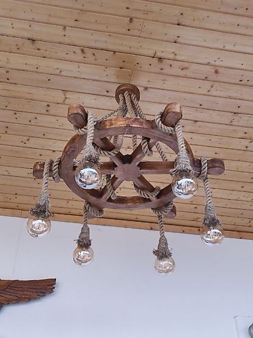 sarlar: Çılçıraq, 6 lampa, Taxta — 1