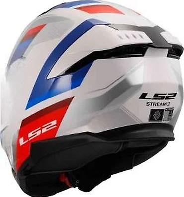 Oprema za bicikliste: LS2 Stream II integralna moto kaciga – bela sa sportskim — 12