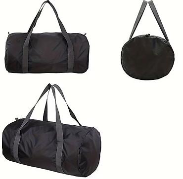 idman çantaları: Yığılan idman/səyahət çantası - Forma: silindrik duffel - Ölçülər: 49 — 2