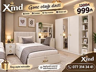 Gənc otağı dəsti – müasir və funksional dizayn Dəst tərkibi: - Dolab