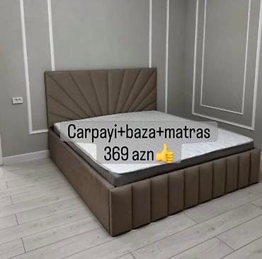 smart yataq desti: Çarpayı + baza + matras dəsti - Müasir dizaynlı yumşaq başlıq: günəş — 1
