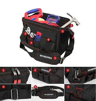 сумка электрика: Сумка для инструментов WORKPRO W081033N, 16" - Размер: ?240 — 3