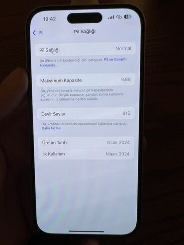 IPhone 15, 128 GB, Gümüşü