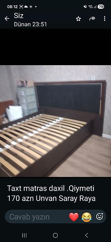Taxt – matras daxil. - Rəng: tünd qəhvəyi karkas, yumşaq başlıq lalafo.az -da Taxt – matras daxil. - Rəng: tünd qəhvəyi karkas, yumşaq başlıq