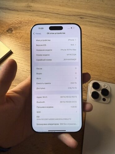 Apple iPhone: IPhone 16 Pro Max, White Titanium, Коробка, 100 % — 12