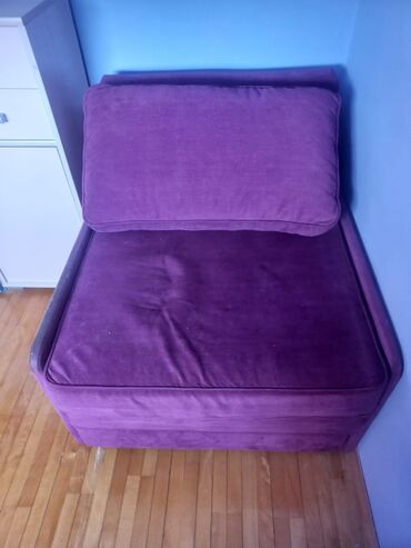 Beds: Single bed, Storage drawer, color - Purple