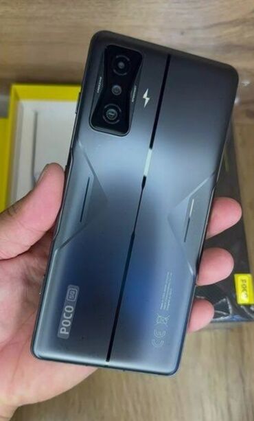 коробка для буфера: Poco F4 GT, Б/у, 128 ГБ, цвет - Черный, 2 SIM