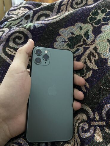 Apple iPhone: IPhone 11 Pro Max, 256 GB, Matte Midnight Green, Simsiz şarj, Face ID