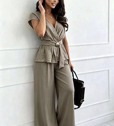 pull: Damski komplet – bluza i pantalone širokih nogavica. - Gornji deo — 7