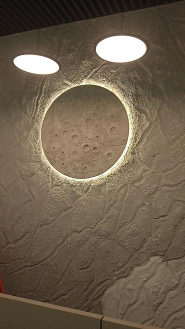 Декоративная роспись: Объёмные декоративные стены и элементы с авторской фактурой “Лунная — 1