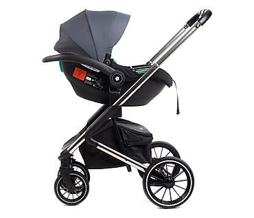 Kolica za bebe: BBO kolica za bebe 3u1 FlexiTrio – GREY (SKU: 6567-GREY-80) Kompletan — 11